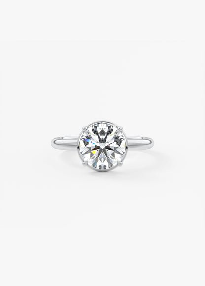 Oval Solitaire With Raised Basket Gallery Lab Grown Diamond Engagement Ring