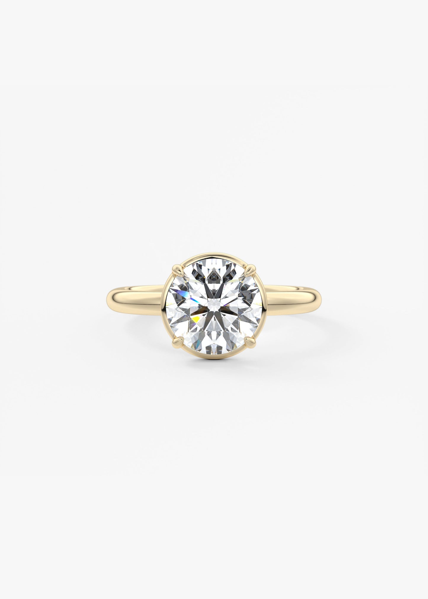 Oval Solitaire With Raised Basket Gallery Lab Grown Diamond Engagement Ring