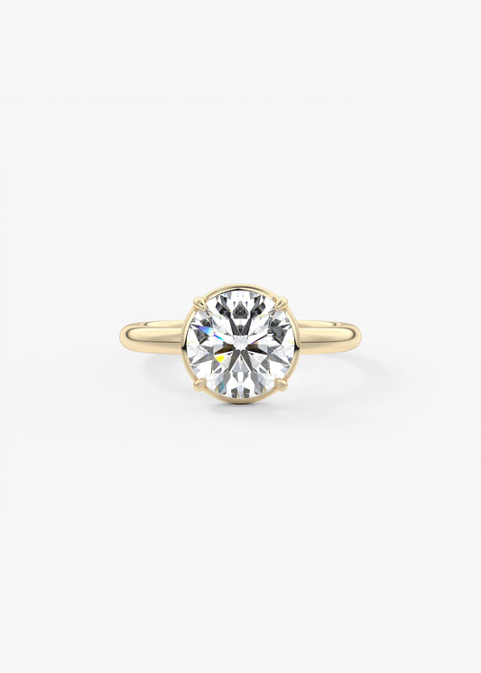 Oval Solitaire With Raised Basket Gallery Lab Grown Diamond Engagement Ring