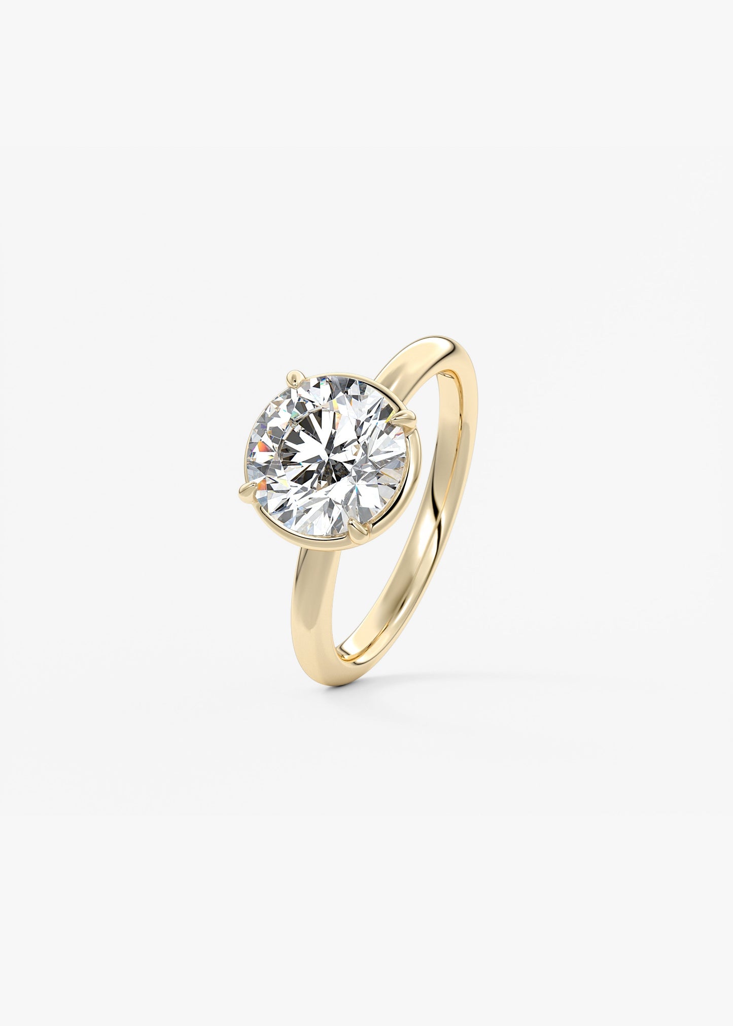 Oval Solitaire With Raised Basket Gallery Lab Grown Diamond Engagement Ring