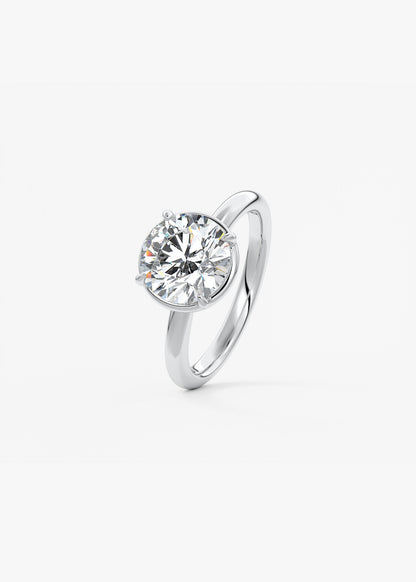 Oval Solitaire With Raised Basket Gallery Lab Grown Diamond Engagement Ring