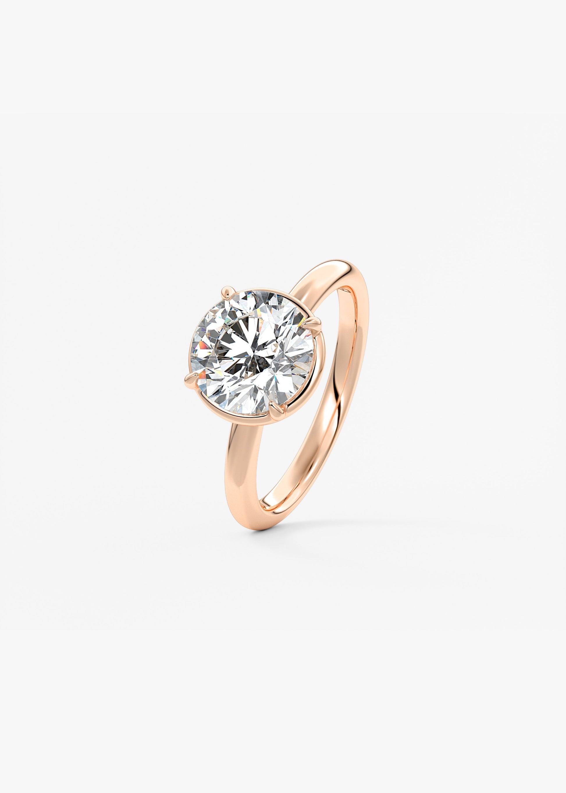 Oval Solitaire With Raised Basket Gallery Lab Grown Diamond Engagement Ring