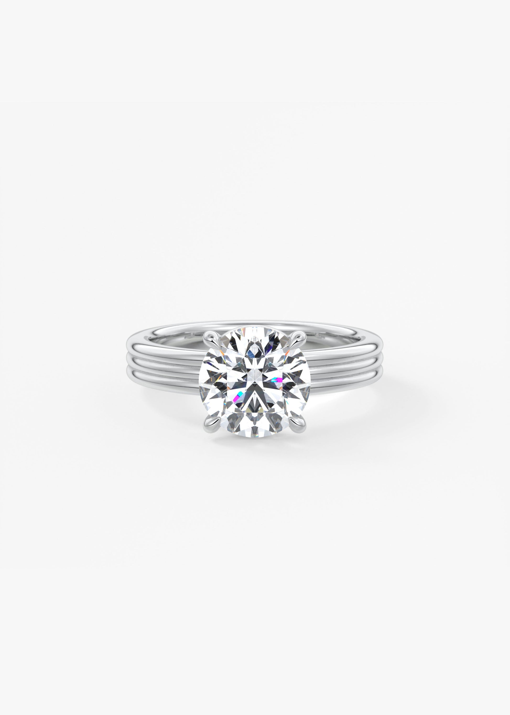 Oval Solitaire With Raised Basket Gallery Lab Grown Diamond Engagement Ring