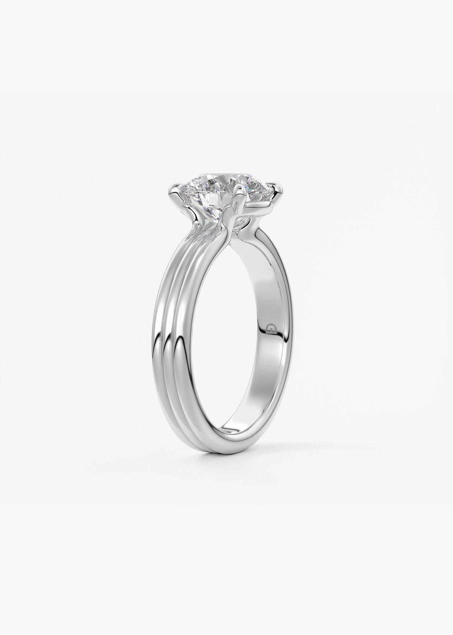 Oval Solitaire With Raised Basket Gallery Lab Grown Diamond Engagement Ring