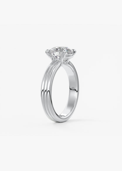 Oval Solitaire With Raised Basket Gallery Lab Grown Diamond Engagement Ring