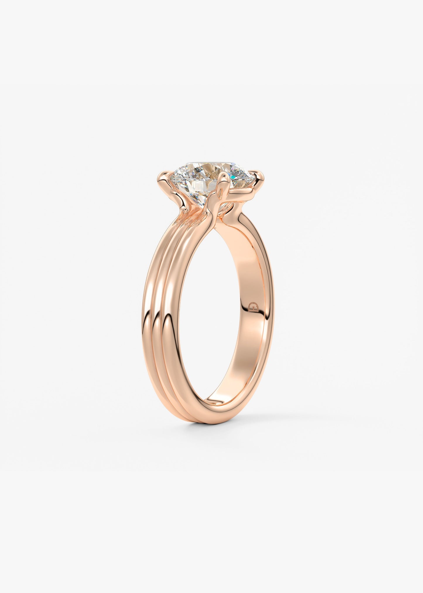 Oval Solitaire With Raised Basket Gallery Lab Grown Diamond Engagement Ring