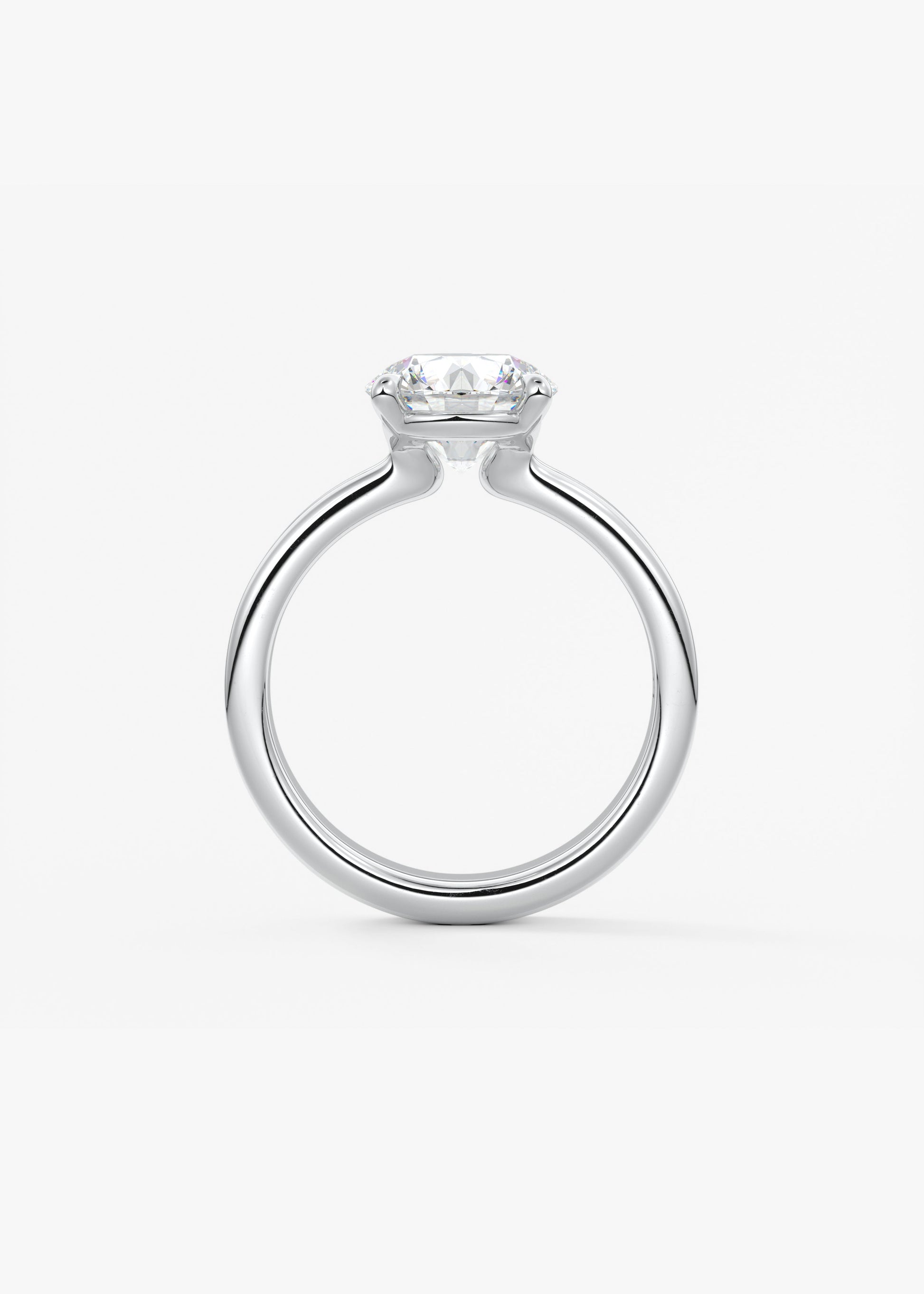 Oval Solitaire With Raised Basket Gallery Lab Grown Diamond Engagement Ring