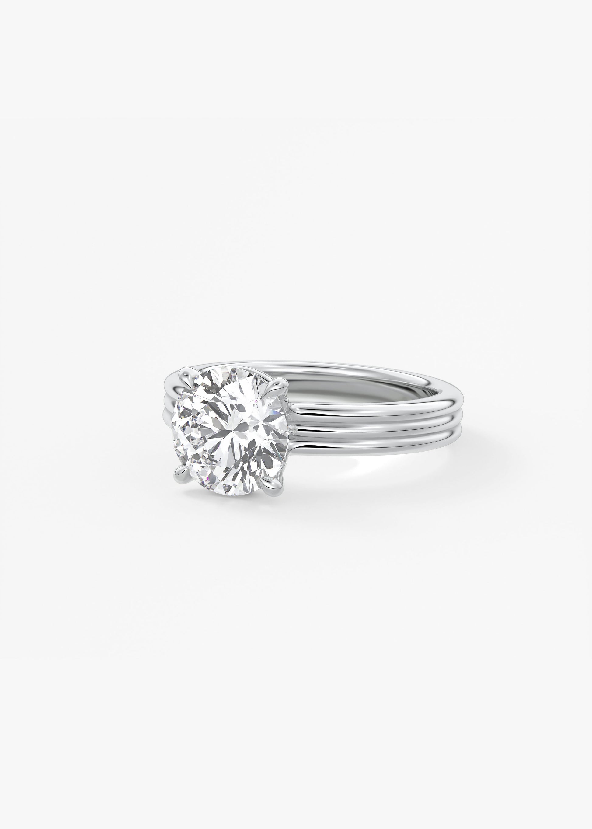 Oval Solitaire With Raised Basket Gallery Lab Grown Diamond Engagement Ring