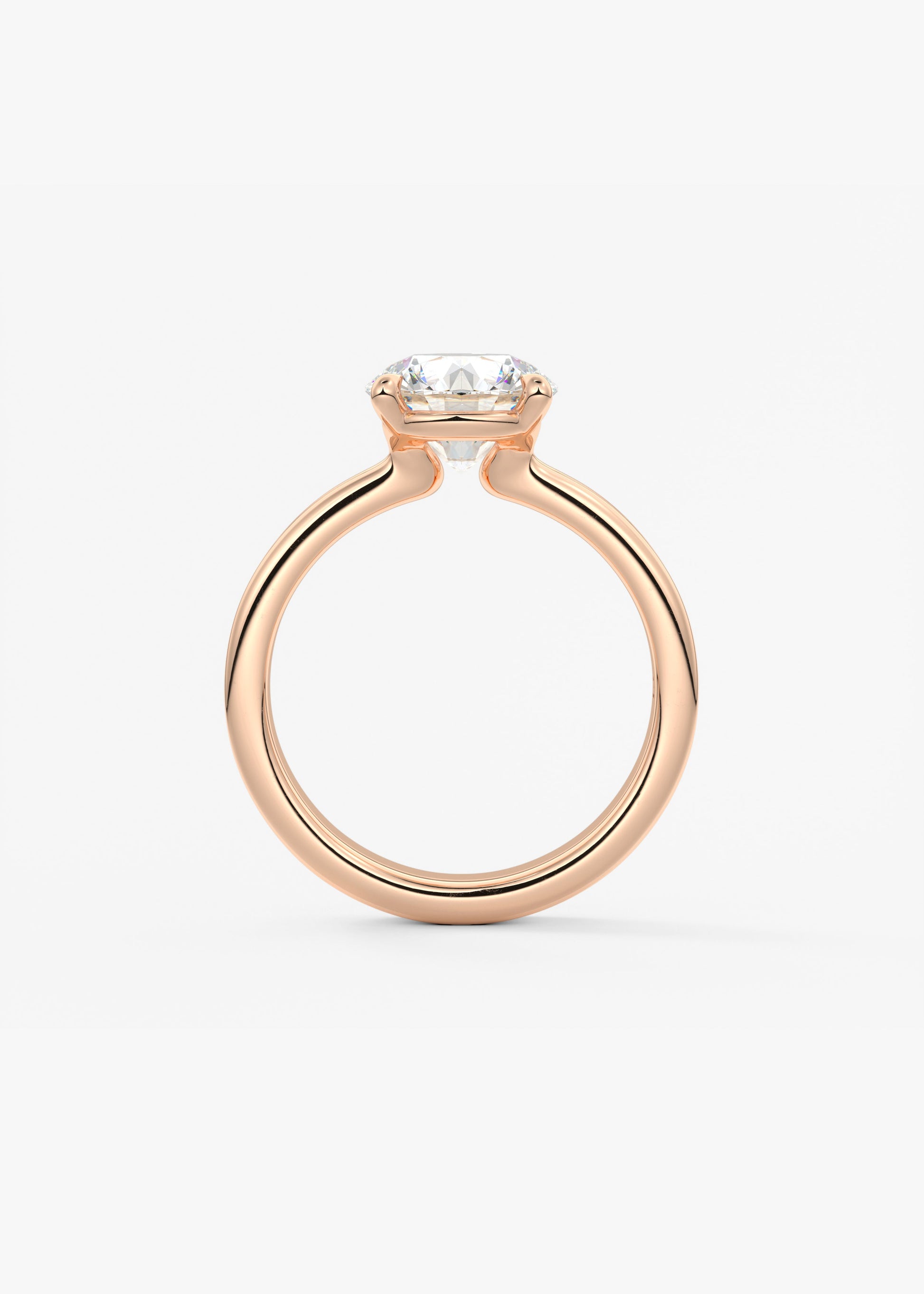 Oval Solitaire With Raised Basket Gallery Lab Grown Diamond Engagement Ring