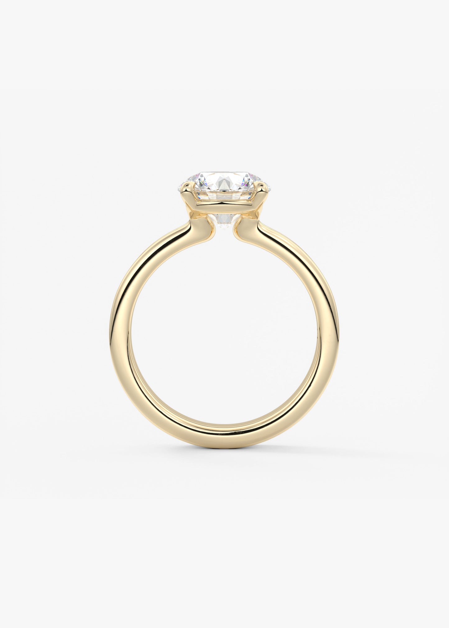 Oval Solitaire With Raised Basket Gallery Lab Grown Diamond Engagement Ring