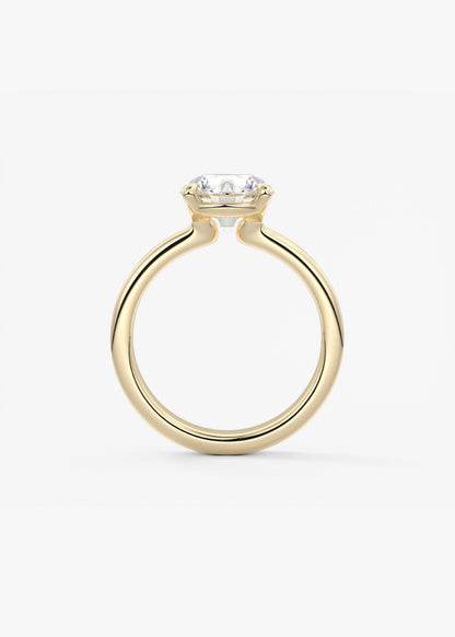 Oval Solitaire With Raised Basket Gallery Lab Grown Diamond Engagement Ring