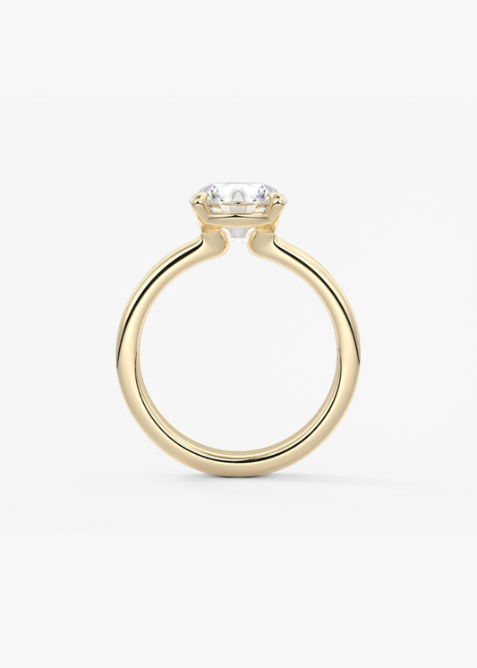 Oval Solitaire With Raised Basket Gallery Lab Grown Diamond Engagement Ring