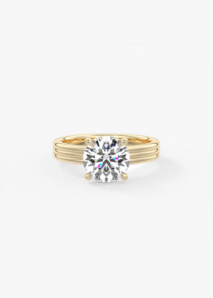 Oval Solitaire With Raised Basket Gallery Lab Grown Diamond Engagement Ring
