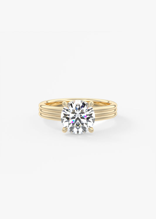 Oval Solitaire With Raised Basket Gallery Lab Grown Diamond Engagement Ring