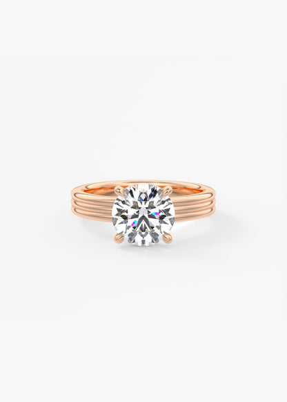 Oval Solitaire With Raised Basket Gallery Lab Grown Diamond Engagement Ring