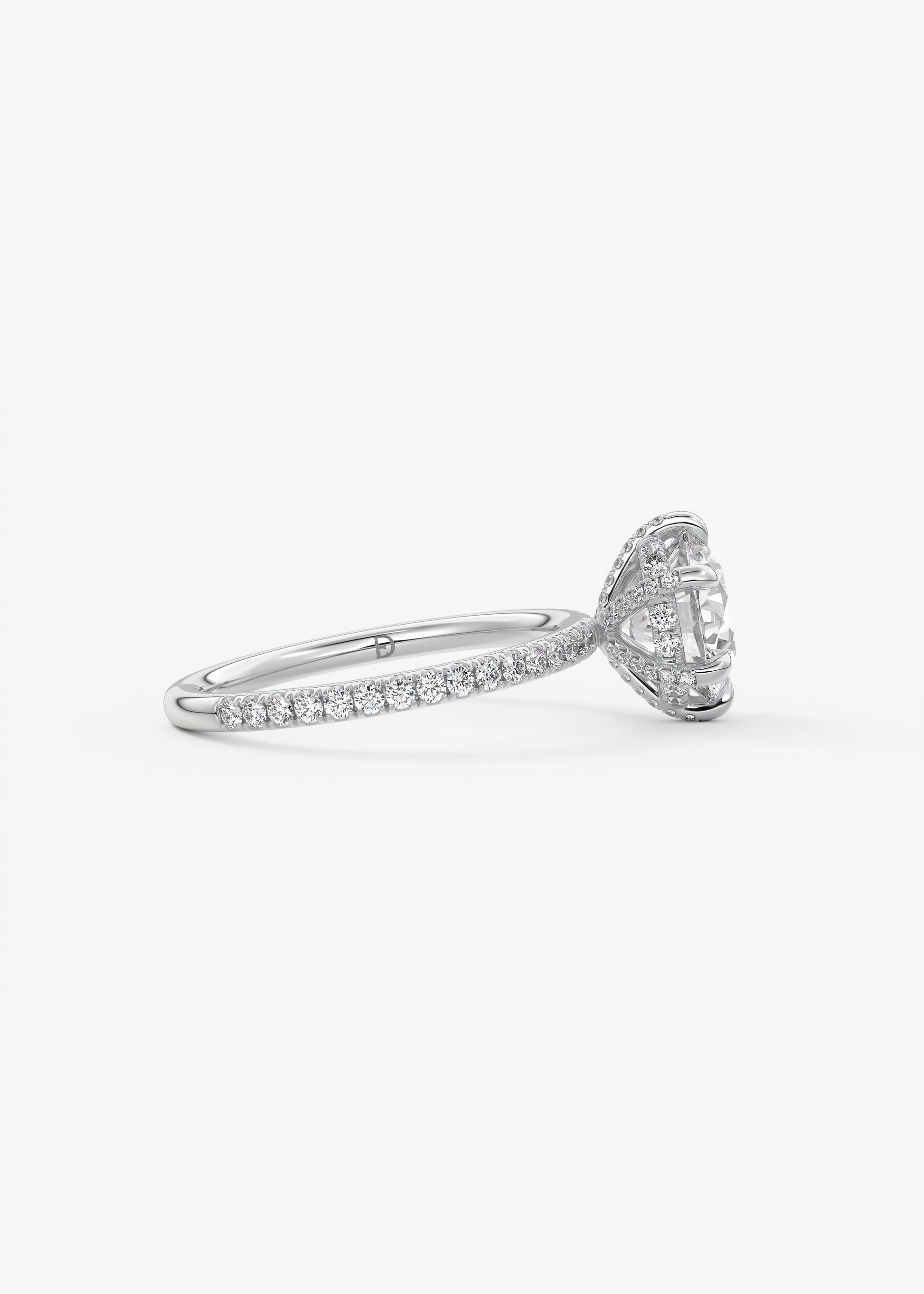 Oval Solitaire With Raised Basket Gallery Lab Grown Diamond Engagement Ring
