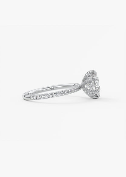Oval Solitaire With Raised Basket Gallery Lab Grown Diamond Engagement Ring