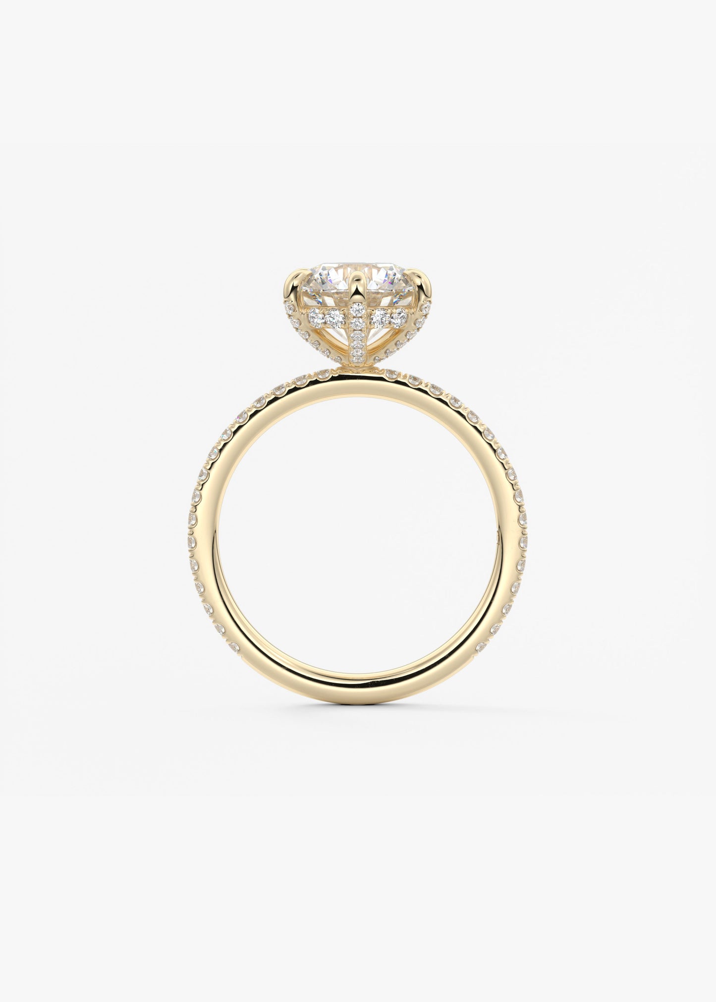 Oval Solitaire With Raised Basket Gallery Lab Grown Diamond Engagement Ring