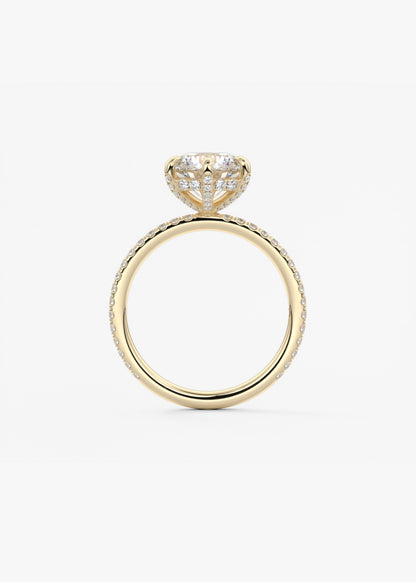 Oval Solitaire With Raised Basket Gallery Lab Grown Diamond Engagement Ring