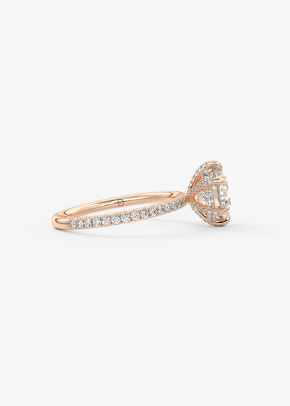 Oval Solitaire With Raised Basket Gallery Lab Grown Diamond Engagement Ring