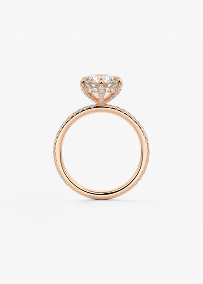 Oval Solitaire With Raised Basket Gallery Lab Grown Diamond Engagement Ring