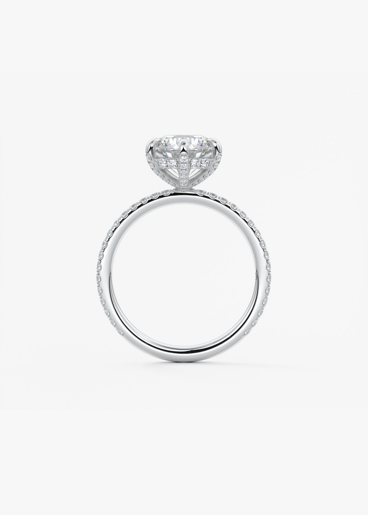 Oval Solitaire With Raised Basket Gallery Lab Grown Diamond Engagement Ring