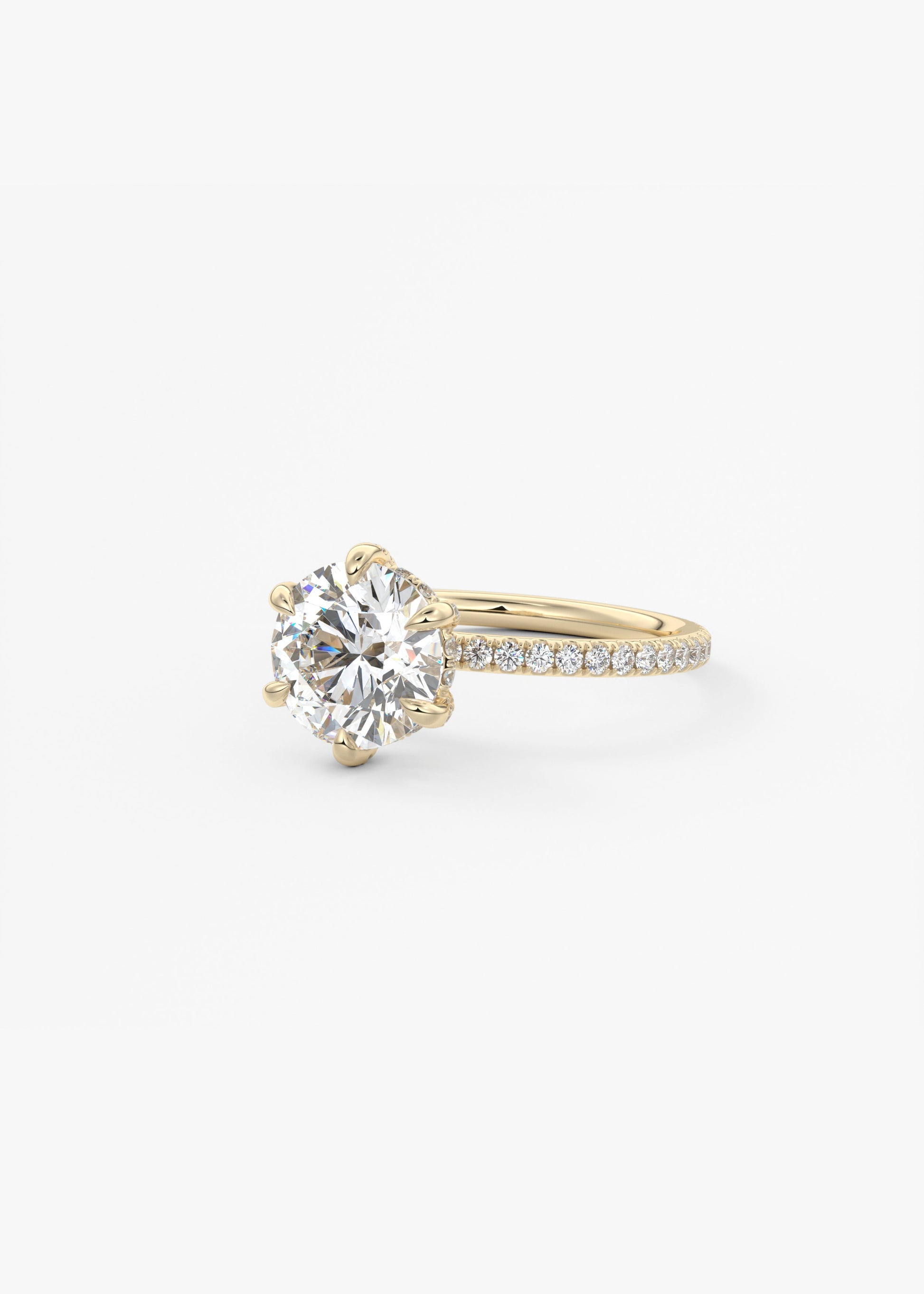 Oval Solitaire With Raised Basket Gallery Lab Grown Diamond Engagement Ring
