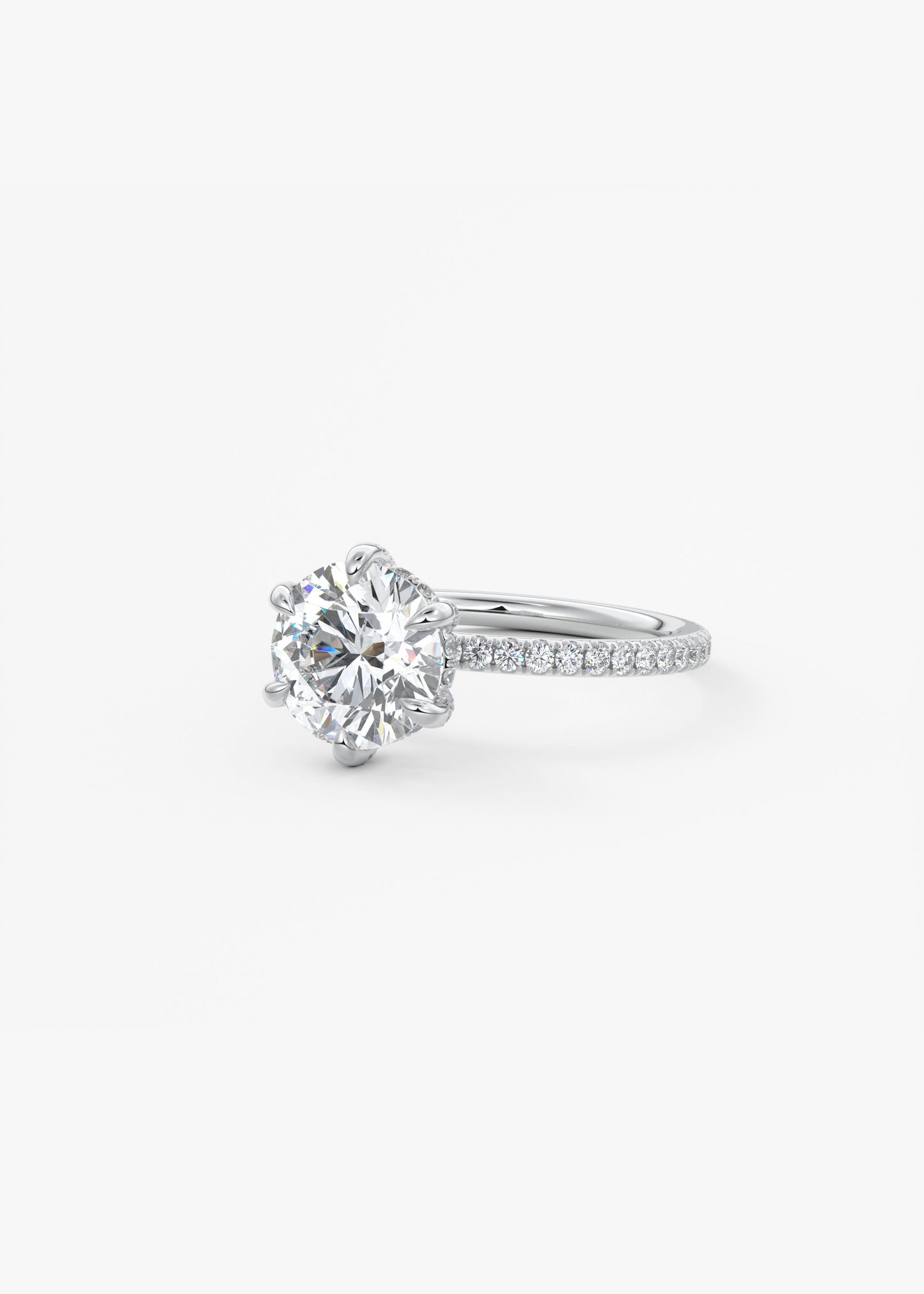 Oval Solitaire With Raised Basket Gallery Lab Grown Diamond Engagement Ring