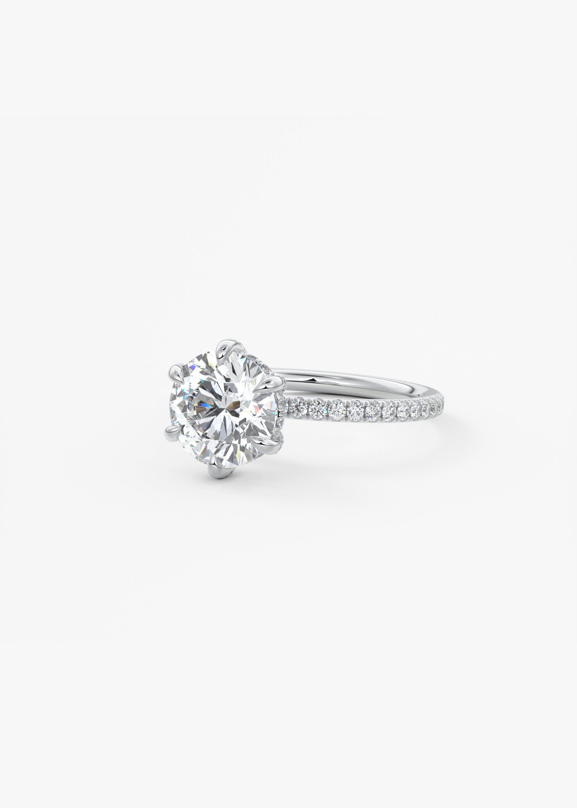 Oval Solitaire With Raised Basket Gallery Lab Grown Diamond Engagement Ring