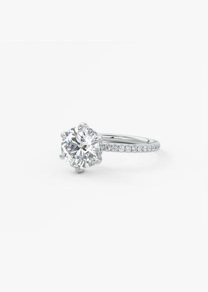 Oval Solitaire With Raised Basket Gallery Lab Grown Diamond Engagement Ring