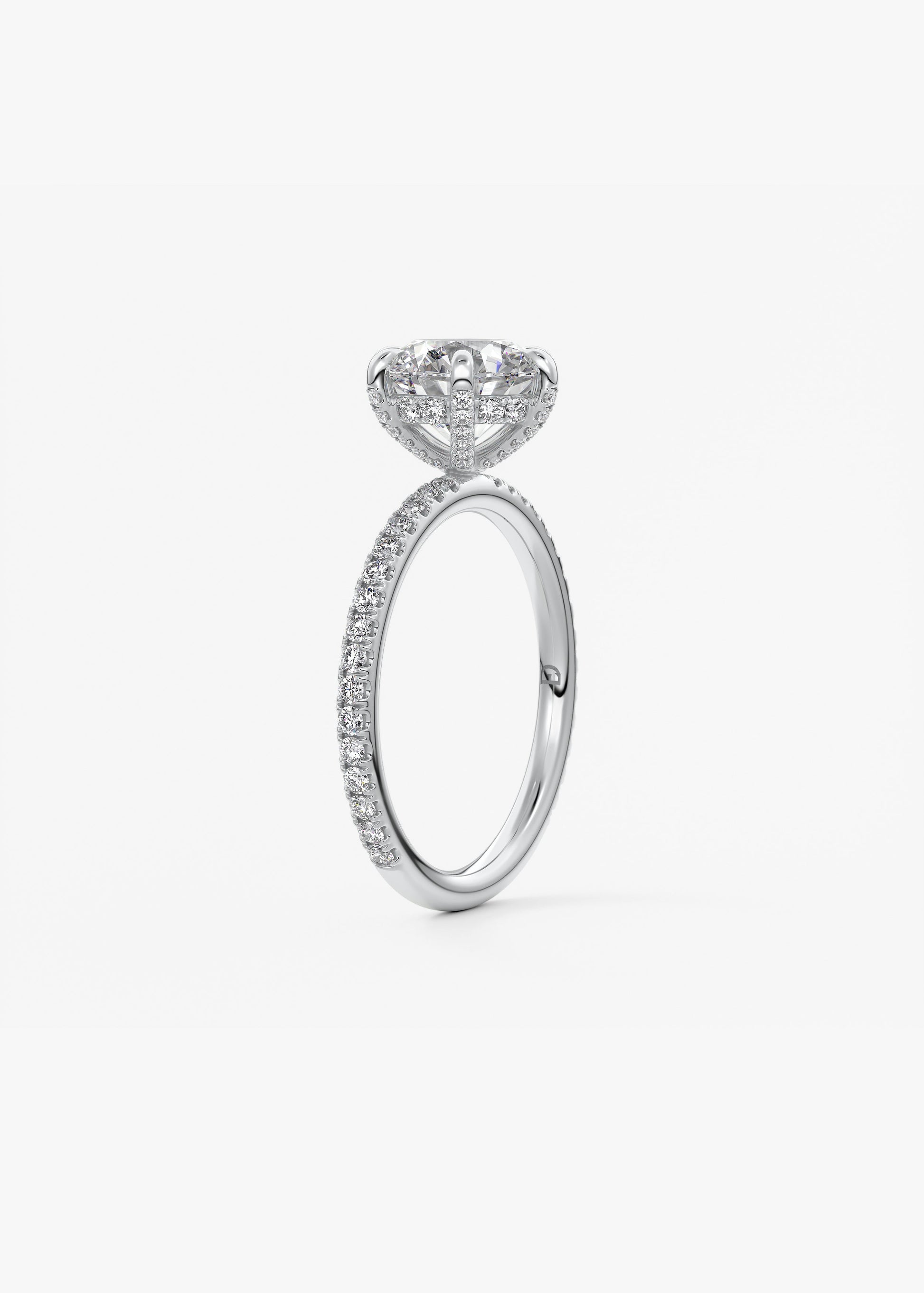 Oval Solitaire With Raised Basket Gallery Lab Grown Diamond Engagement Ring