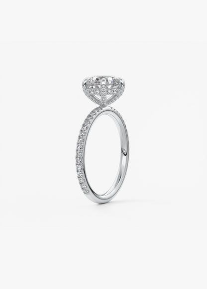 Oval Solitaire With Raised Basket Gallery Lab Grown Diamond Engagement Ring
