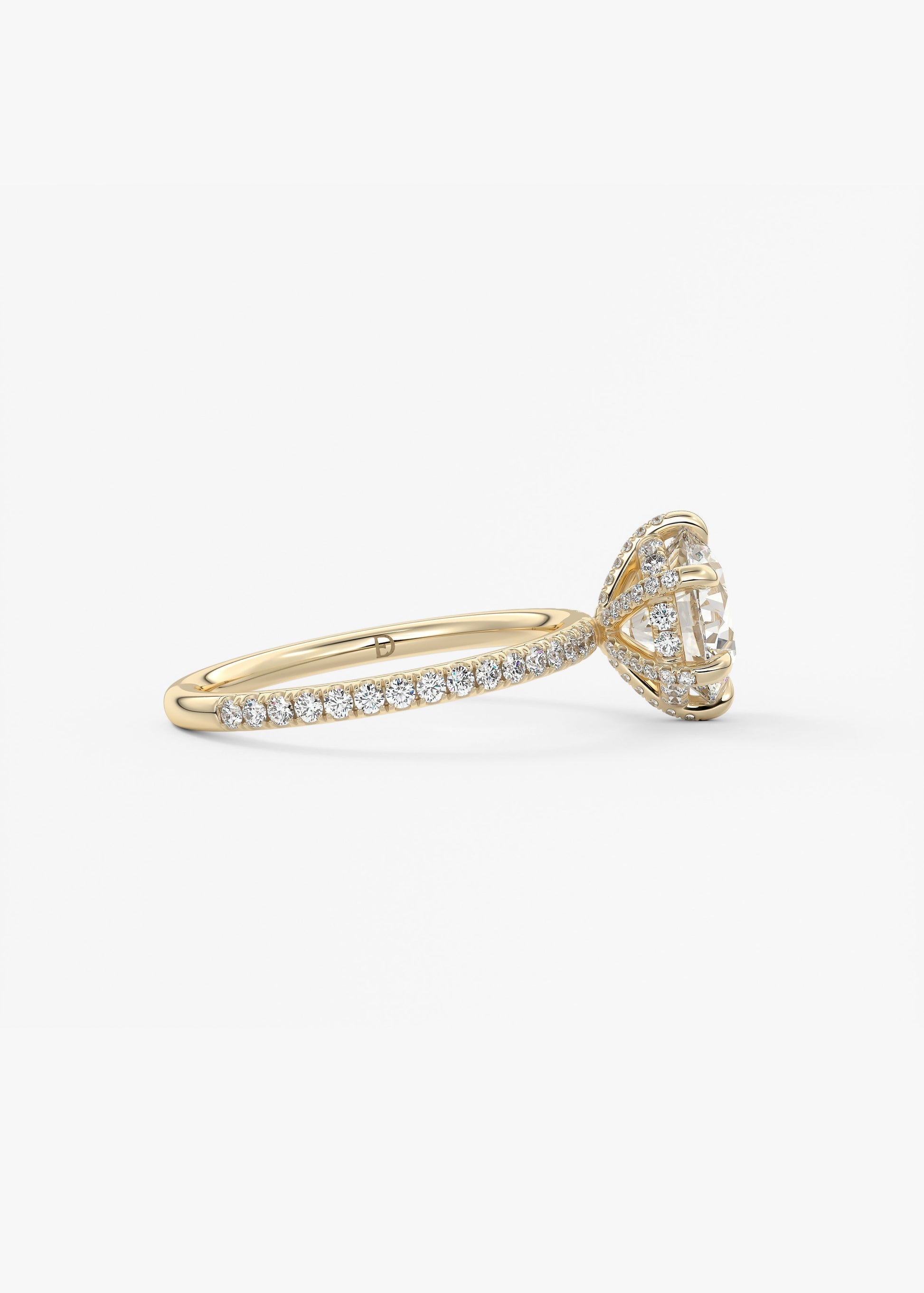 Oval Solitaire With Raised Basket Gallery Lab Grown Diamond Engagement Ring
