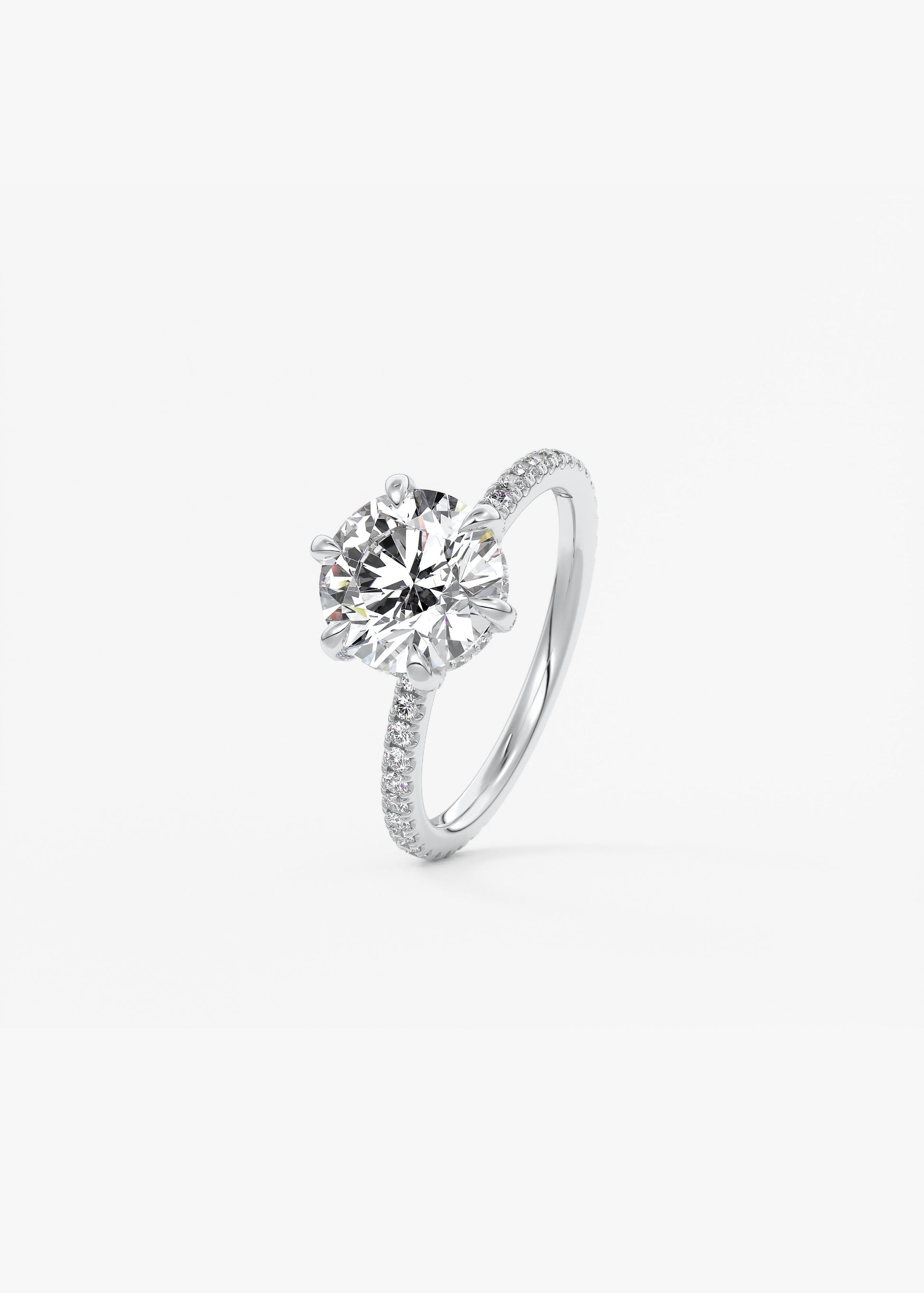 Oval Solitaire With Raised Basket Gallery Lab Grown Diamond Engagement Ring