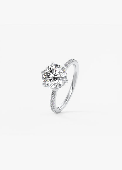 Oval Solitaire With Raised Basket Gallery Lab Grown Diamond Engagement Ring