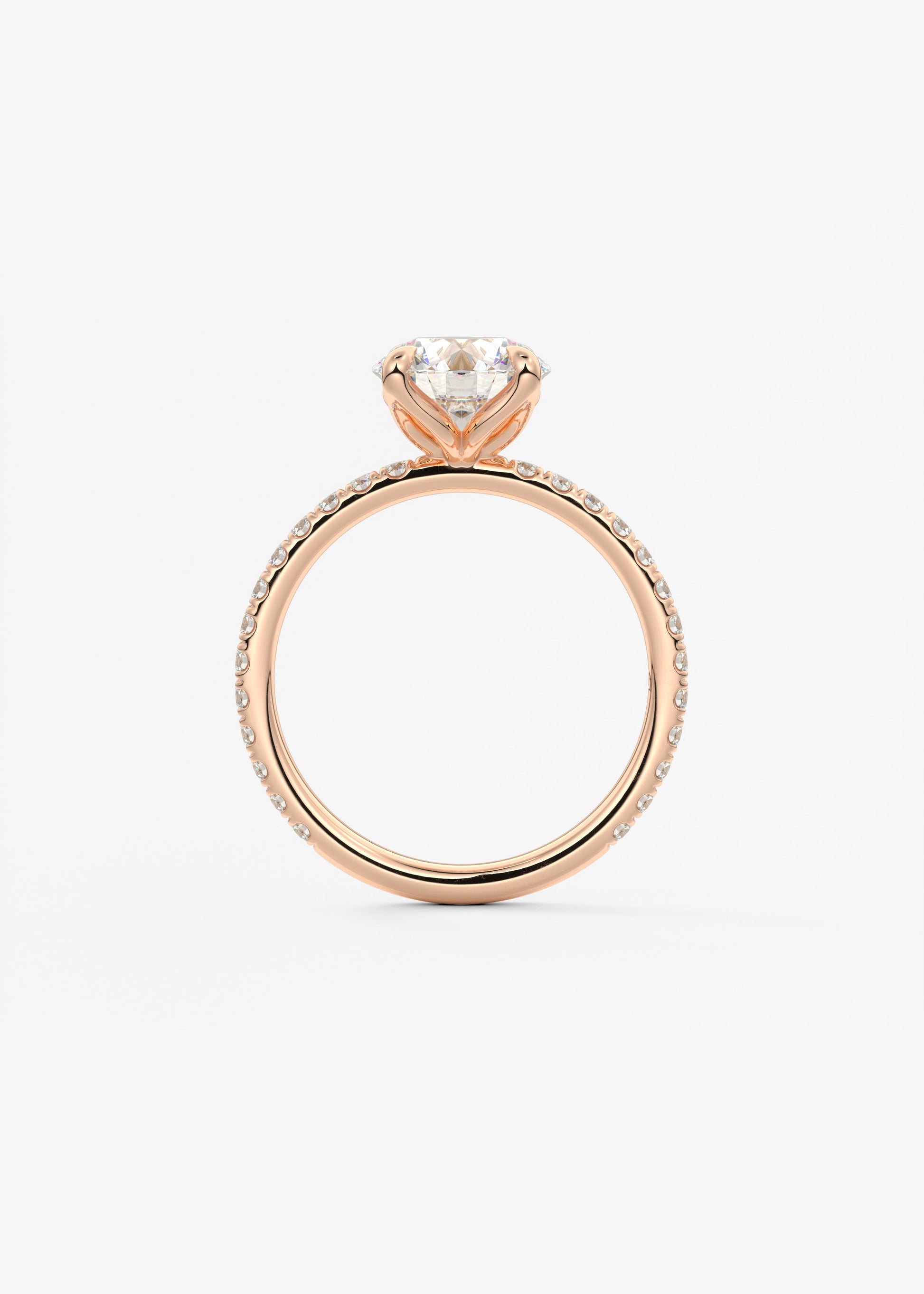 Oval Solitaire With Raised Basket Gallery Lab Grown Diamond Engagement Ring