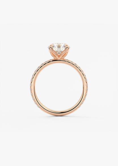 Oval Solitaire With Raised Basket Gallery Lab Grown Diamond Engagement Ring