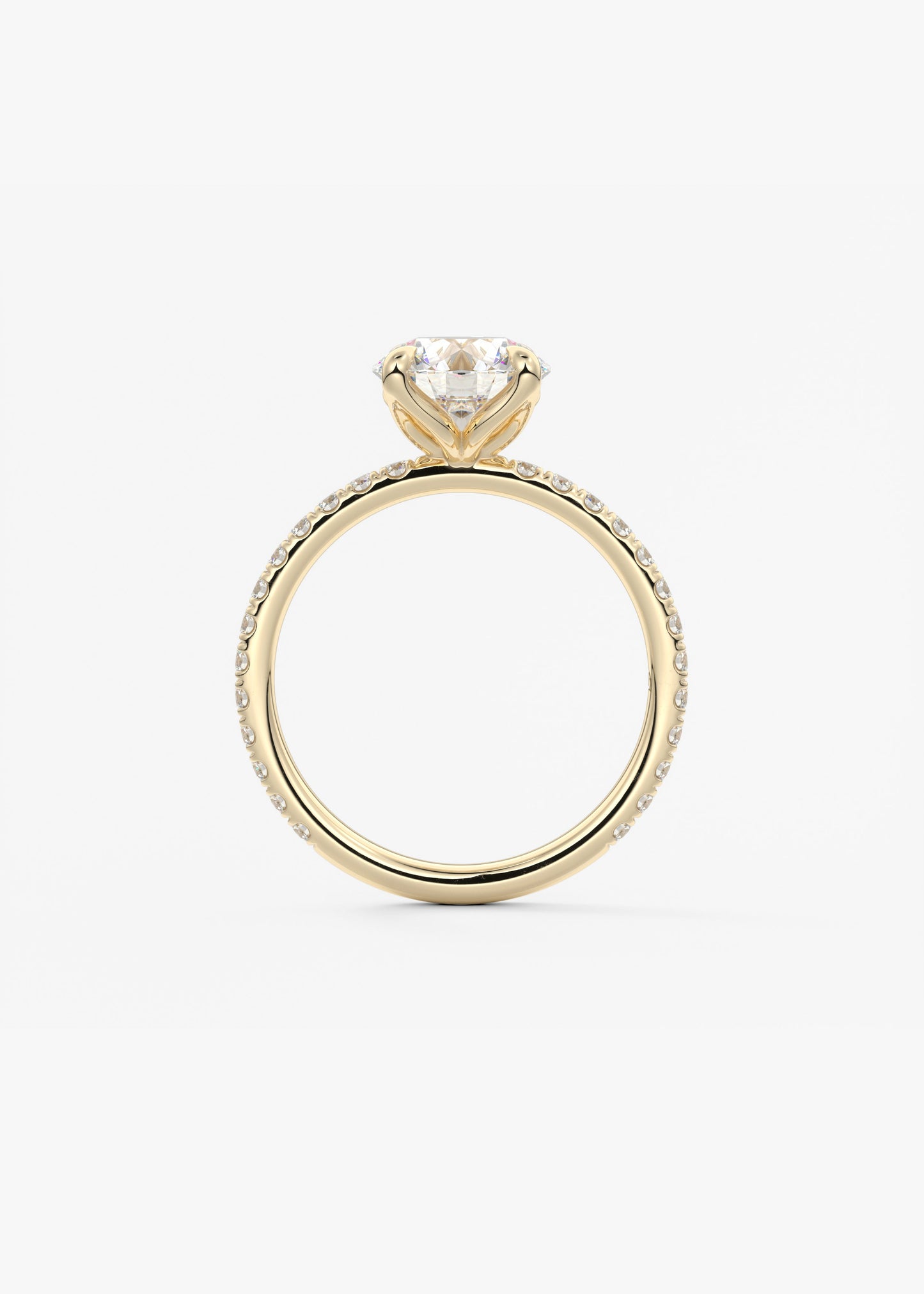 Oval Solitaire With Raised Basket Gallery Lab Grown Diamond Engagement Ring
