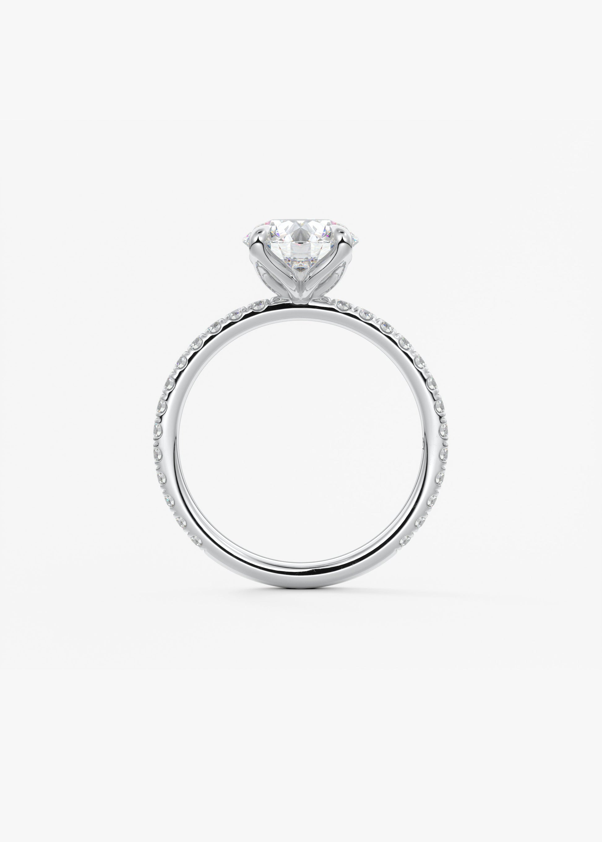 Oval Solitaire With Raised Basket Gallery Lab Grown Diamond Engagement Ring
