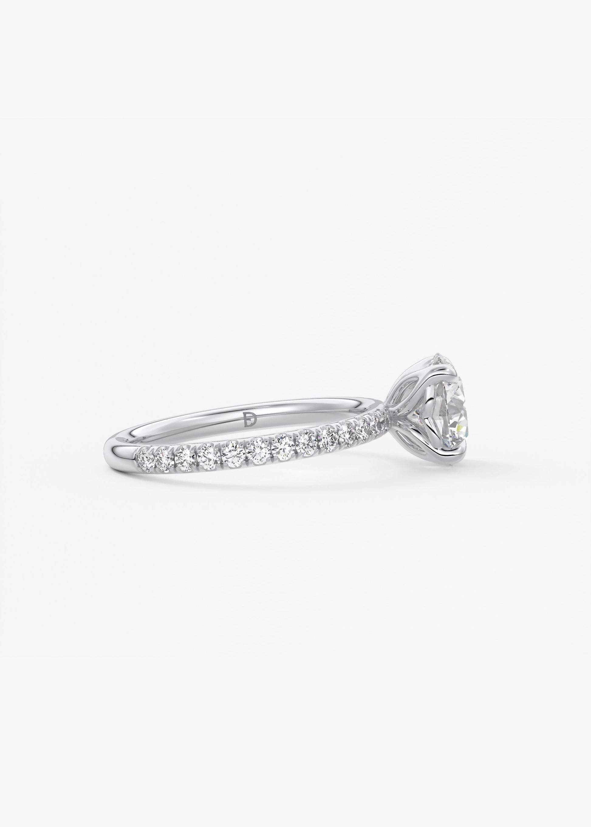 Oval Solitaire With Raised Basket Gallery Lab Grown Diamond Engagement Ring