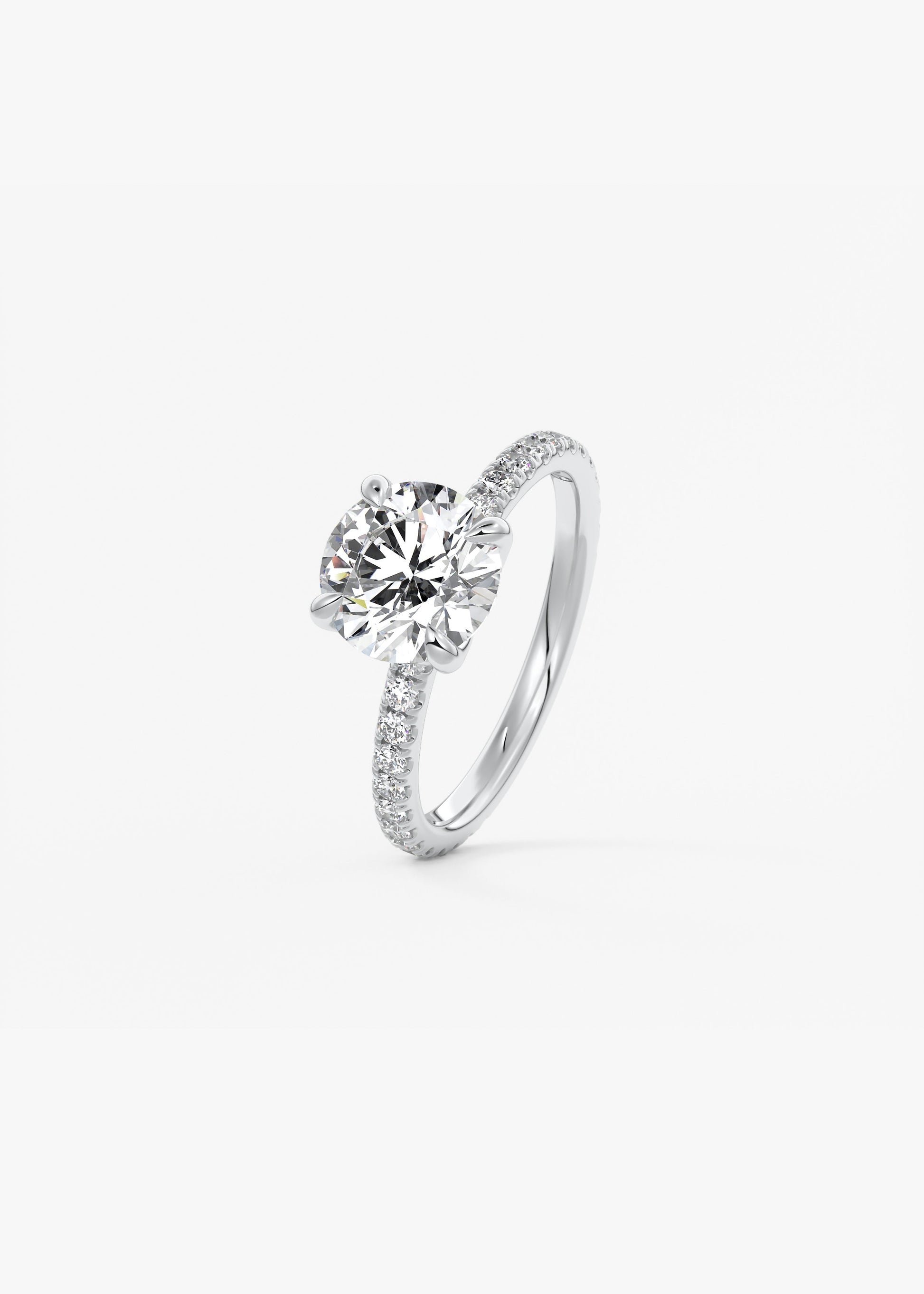Oval Solitaire With Raised Basket Gallery Lab Grown Diamond Engagement Ring
