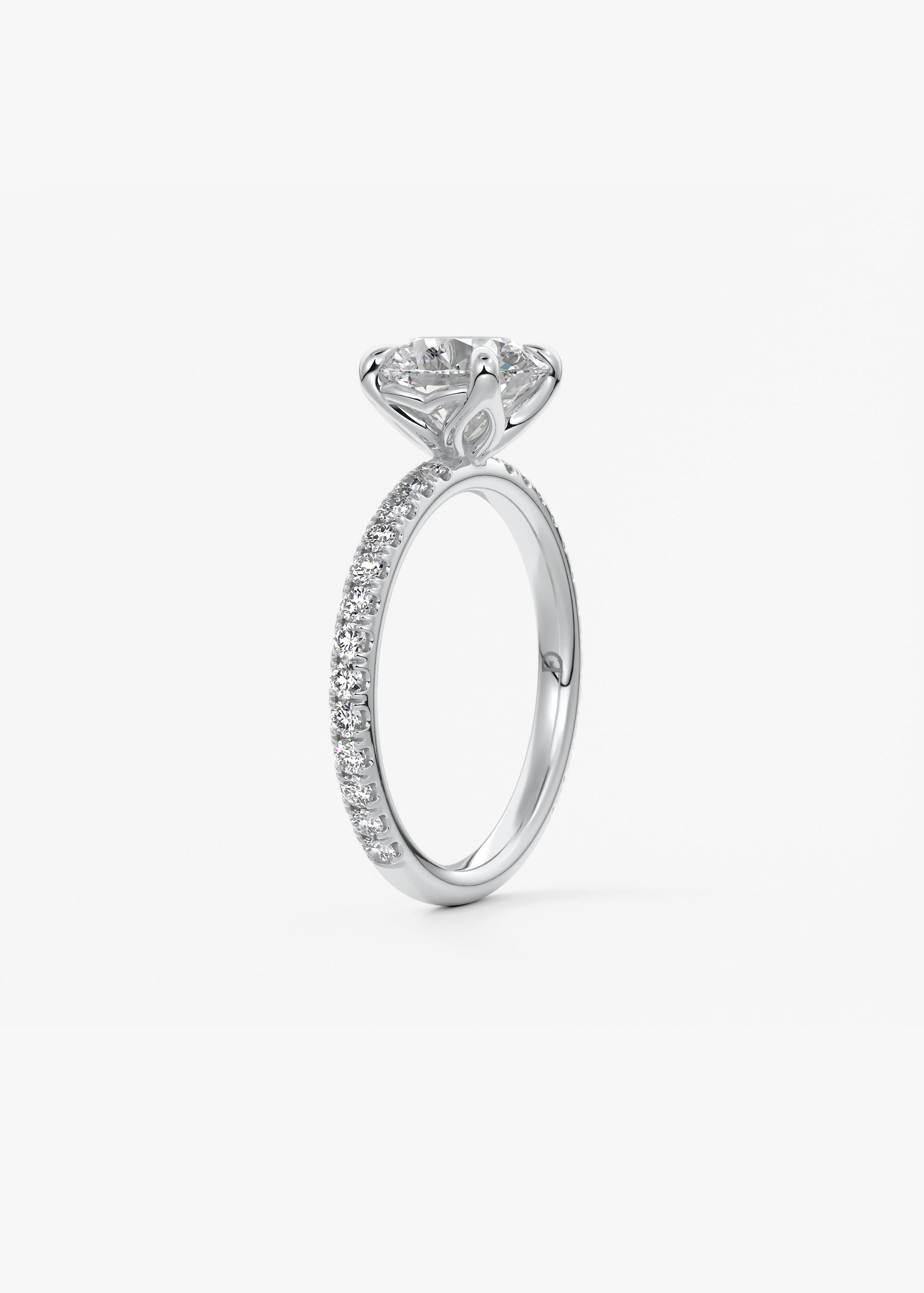 Oval Solitaire With Raised Basket Gallery Lab Grown Diamond Engagement Ring