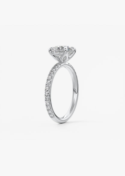 Oval Solitaire With Raised Basket Gallery Lab Grown Diamond Engagement Ring