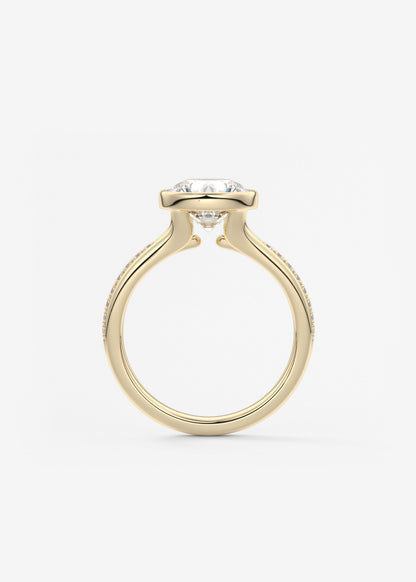 Oval Solitaire With Raised Basket Gallery Lab Grown Diamond Engagement Ring