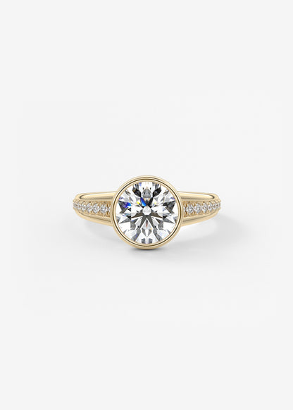 Oval Solitaire With Raised Basket Gallery Lab Grown Diamond Engagement Ring
