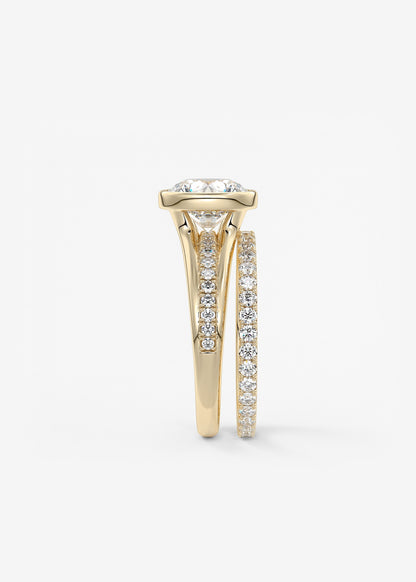 Oval Solitaire With Raised Basket Gallery Lab Grown Diamond Engagement Ring