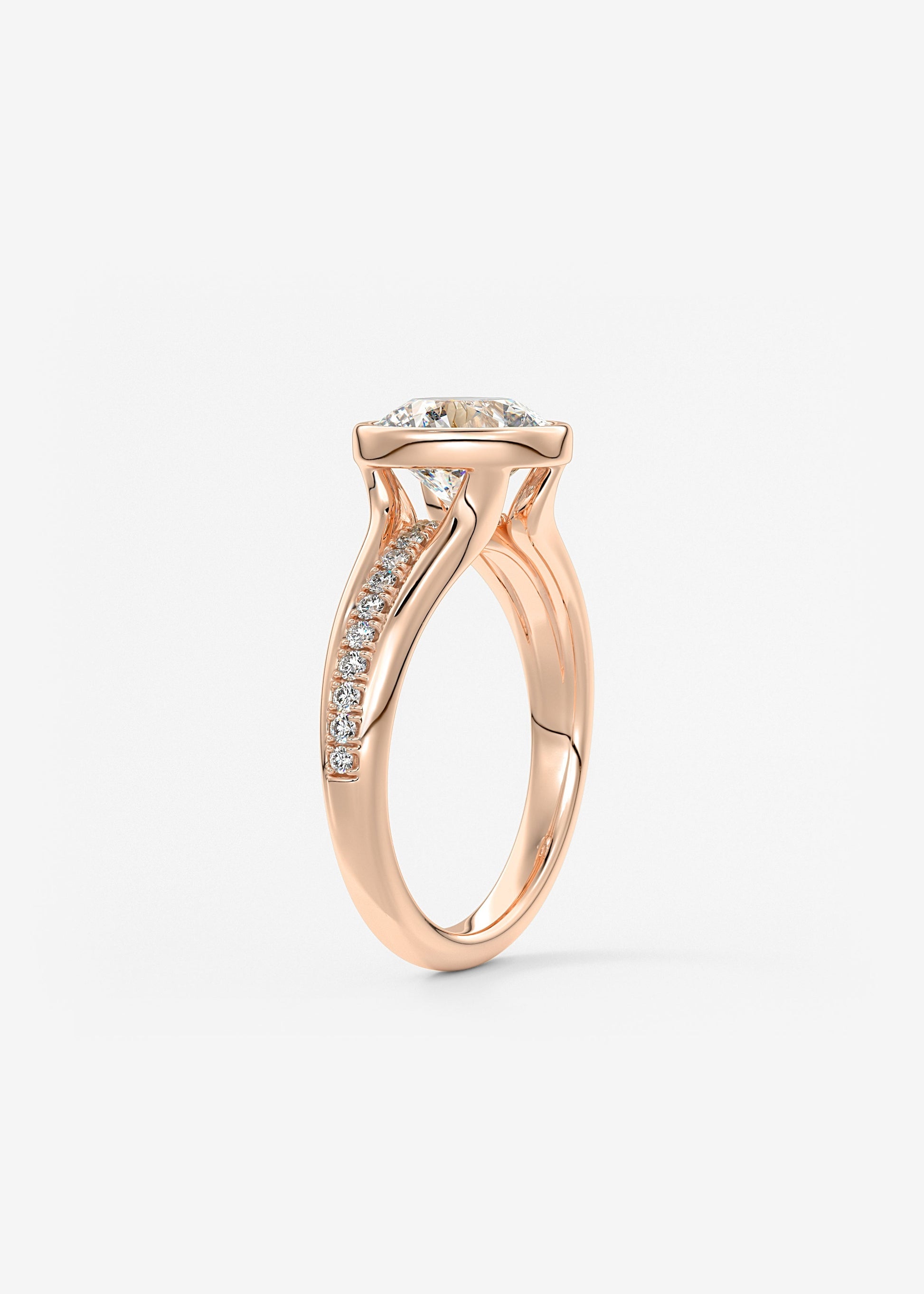 Oval Solitaire With Raised Basket Gallery Lab Grown Diamond Engagement Ring
