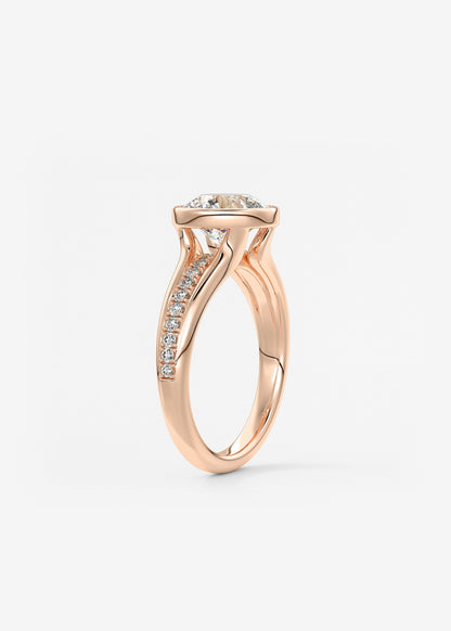 Oval Solitaire With Raised Basket Gallery Lab Grown Diamond Engagement Ring