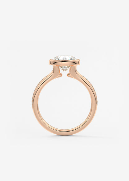 Oval Solitaire With Raised Basket Gallery Lab Grown Diamond Engagement Ring