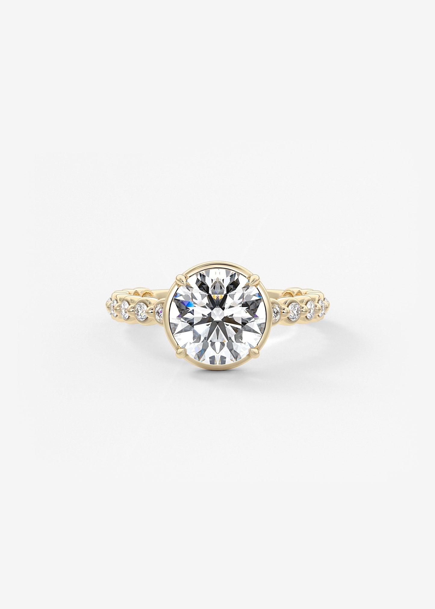 Oval Solitaire With Raised Basket Gallery Lab Grown Diamond Engagement Ring